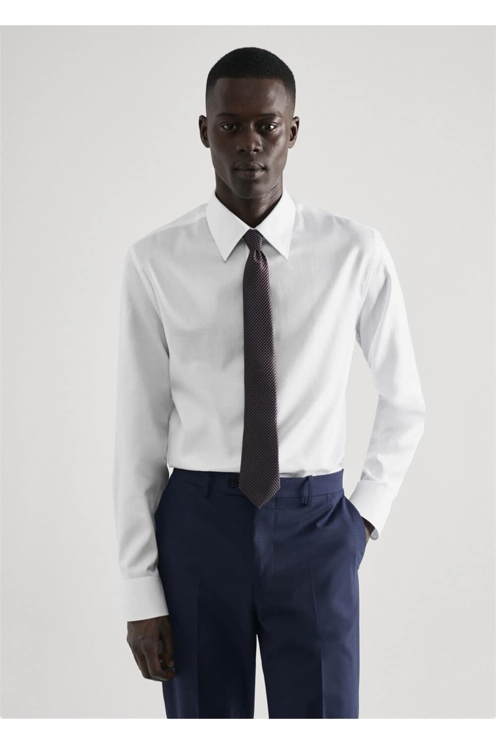 

Рубашка стандартного кроя Mango, синий