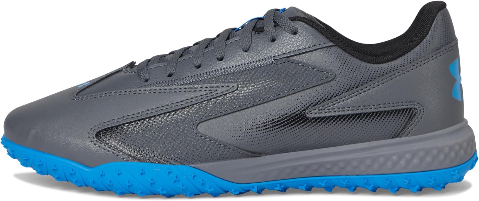 Кроссовки Unisex Under Armour Shadow Turf 3 Soccer Cleats, Castlerock/Black/Blue Atlantis — фото 4