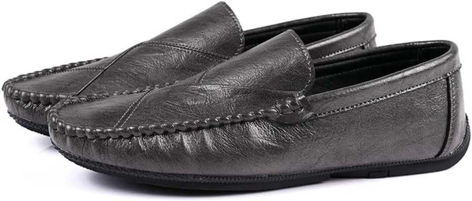 Лоферы кожаные Men’s Slip-On Fashion Loafers, серый DHFIRUFSHLO