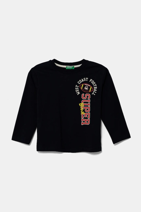 

Детская хлопковая водолазка United Colors Of Benetton, темно-синий