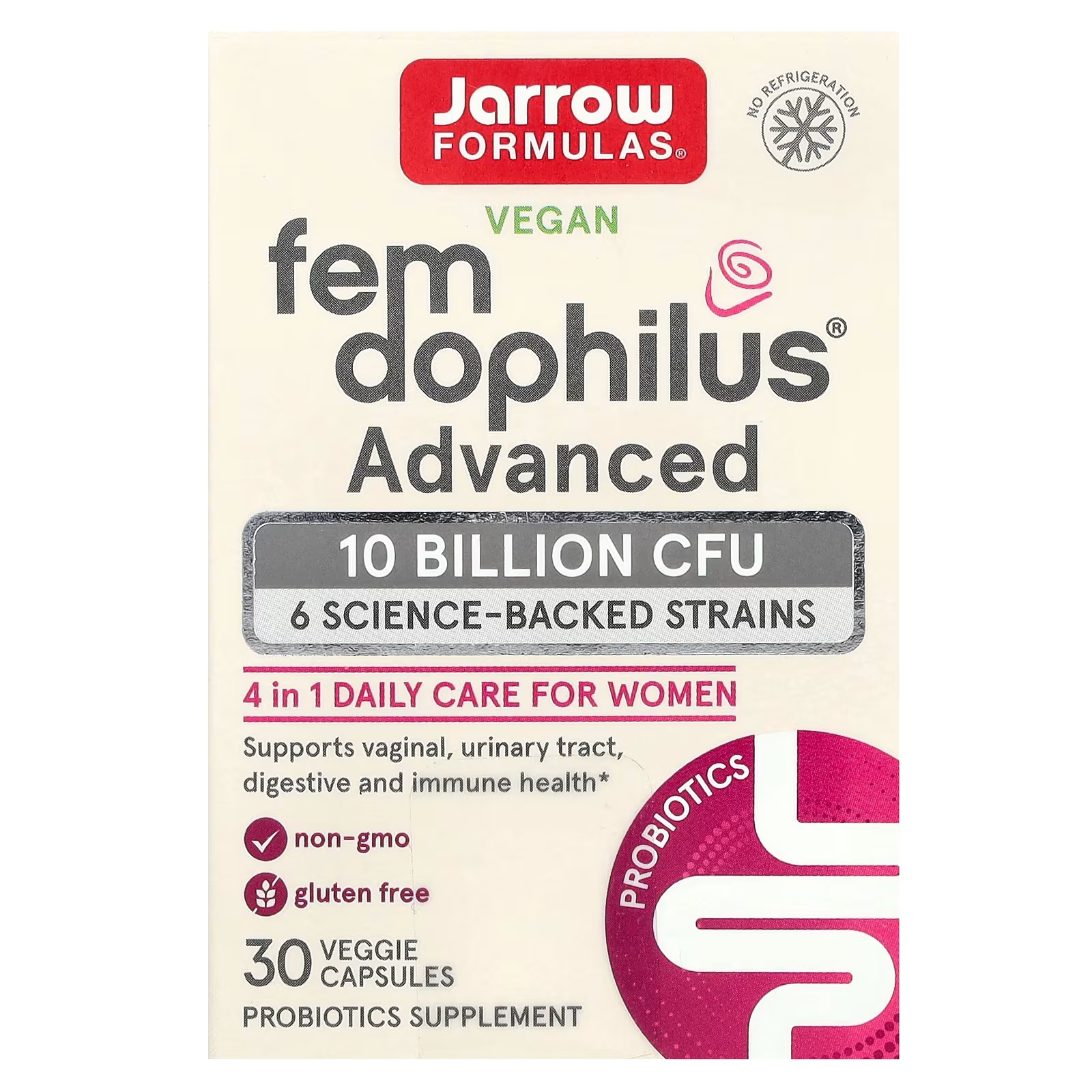 

Jarrow Formulas Vegan Fem Dophilus Advanced, 30 капсул