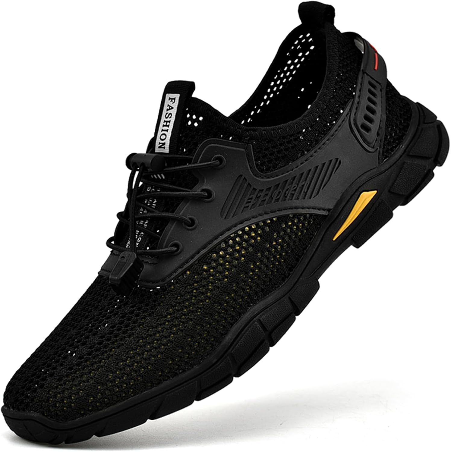 

Мужские водные кроссовки Quick Dry Barefoot для плавания в реке, бассейне и на пляже, походов и прогулок, слипоны, легкие и дышащие Abborora, черный