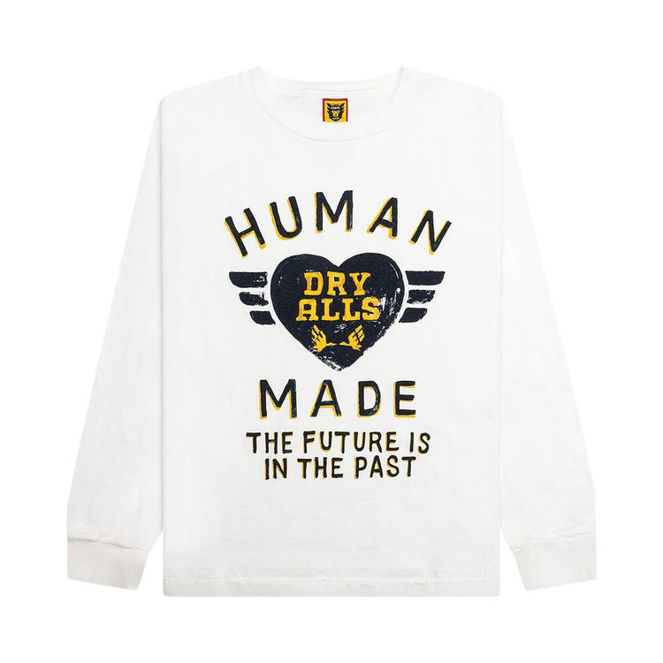 

Футболка Human Made Graphic Long-Sleeve T-Shirt 'White', белый