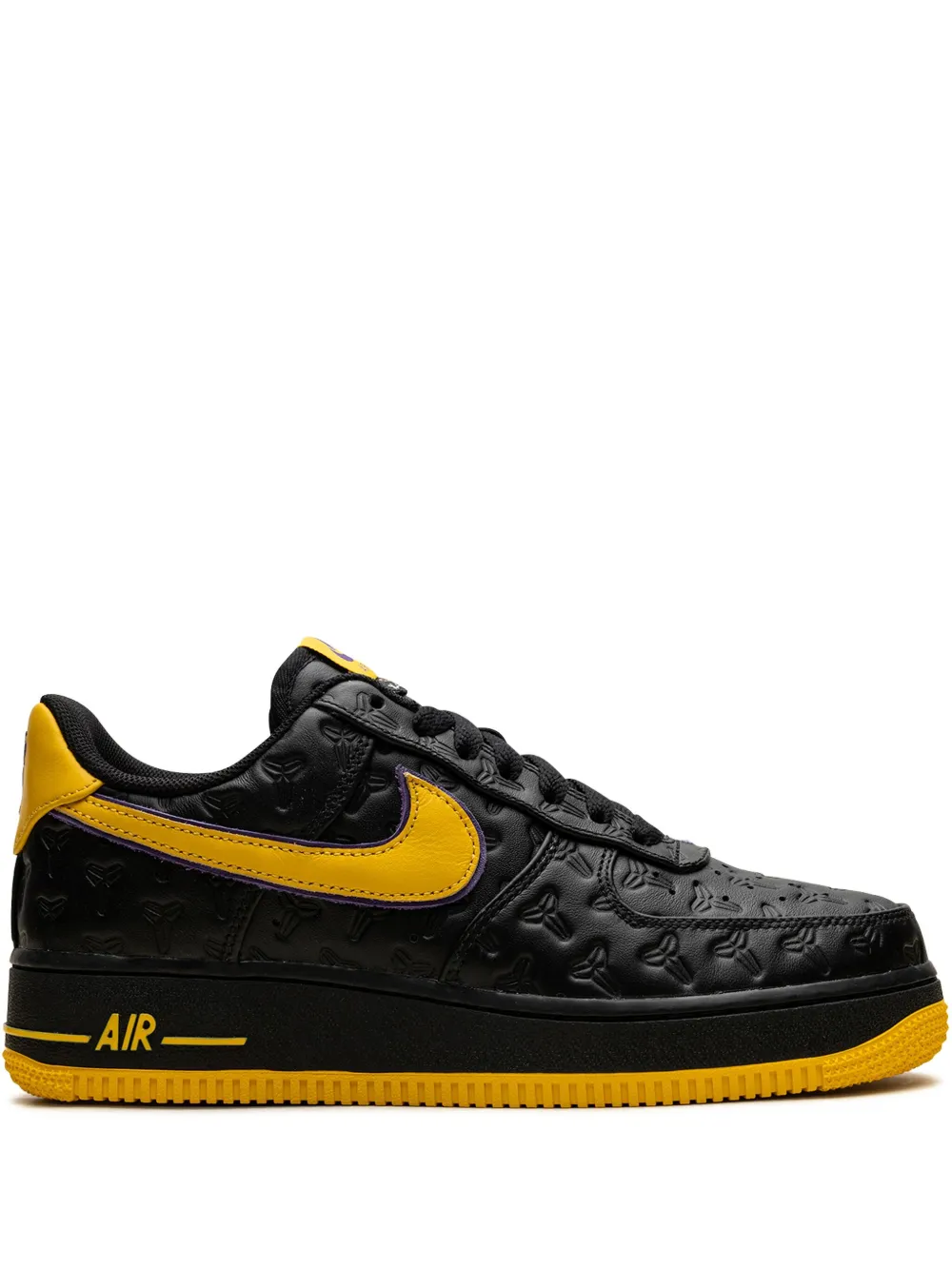 

Кроссовки Air Force 1 Lakers Away - Black/Varsity Maize/Varsity Purple из коллаборации с Kobe Bryant Nike, черный