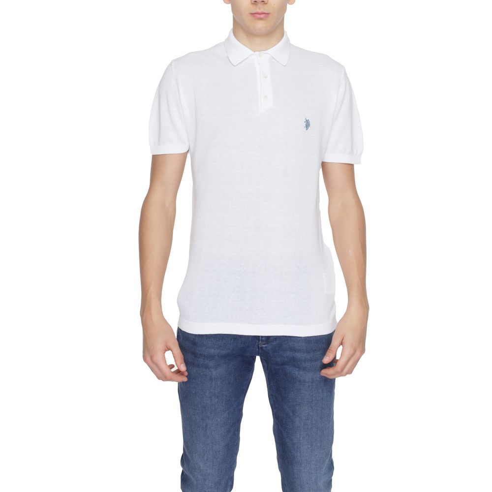 

Белая хлопковая футболка U.S. Polo Assn.