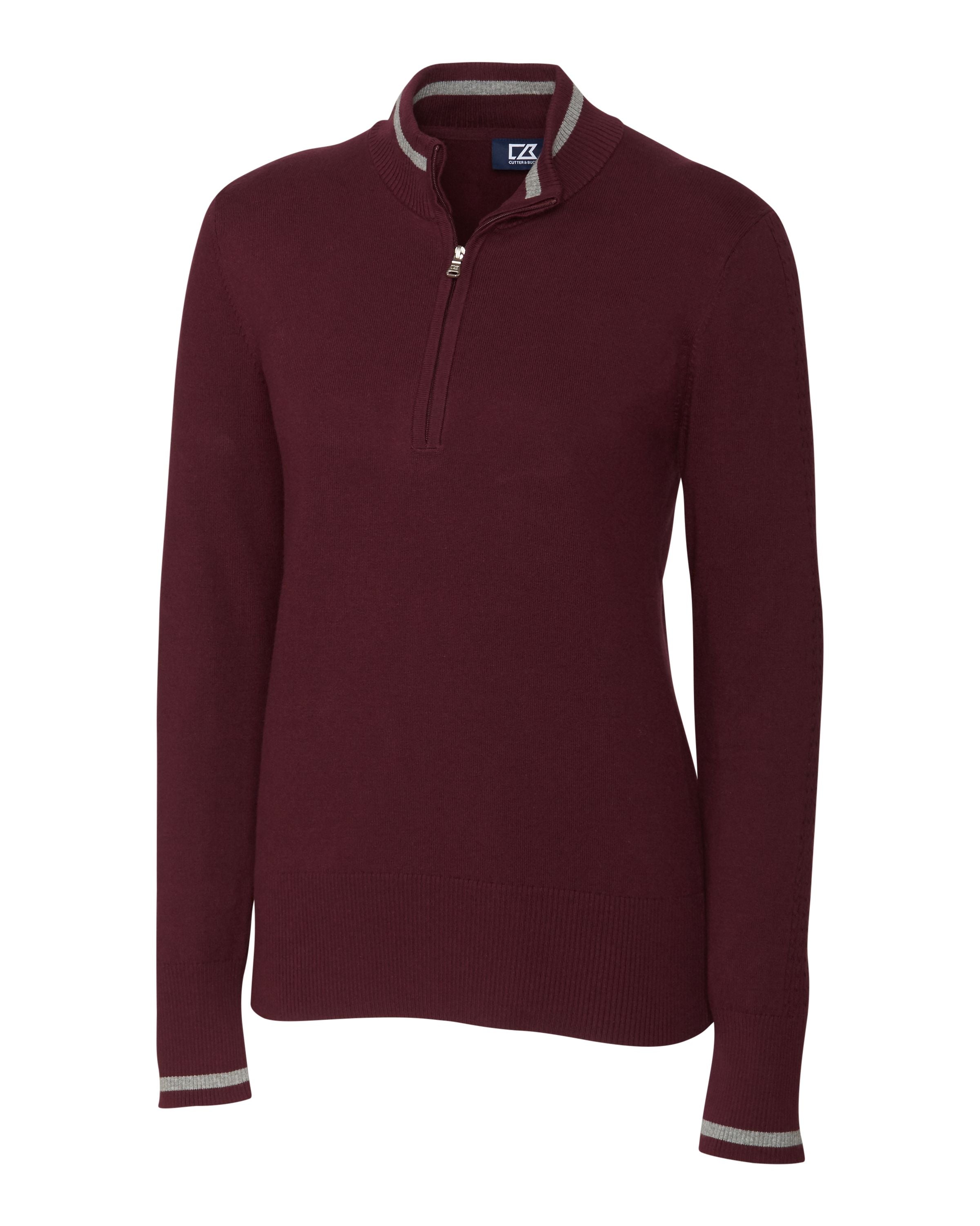 

Cutter & Buck Женский свитер Lakemont Tipped Half Zip, бордовый