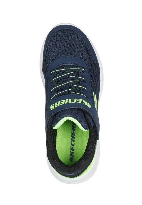 Низкие кроссовки с рваными краями Skechers, Navy Lime — фото 3