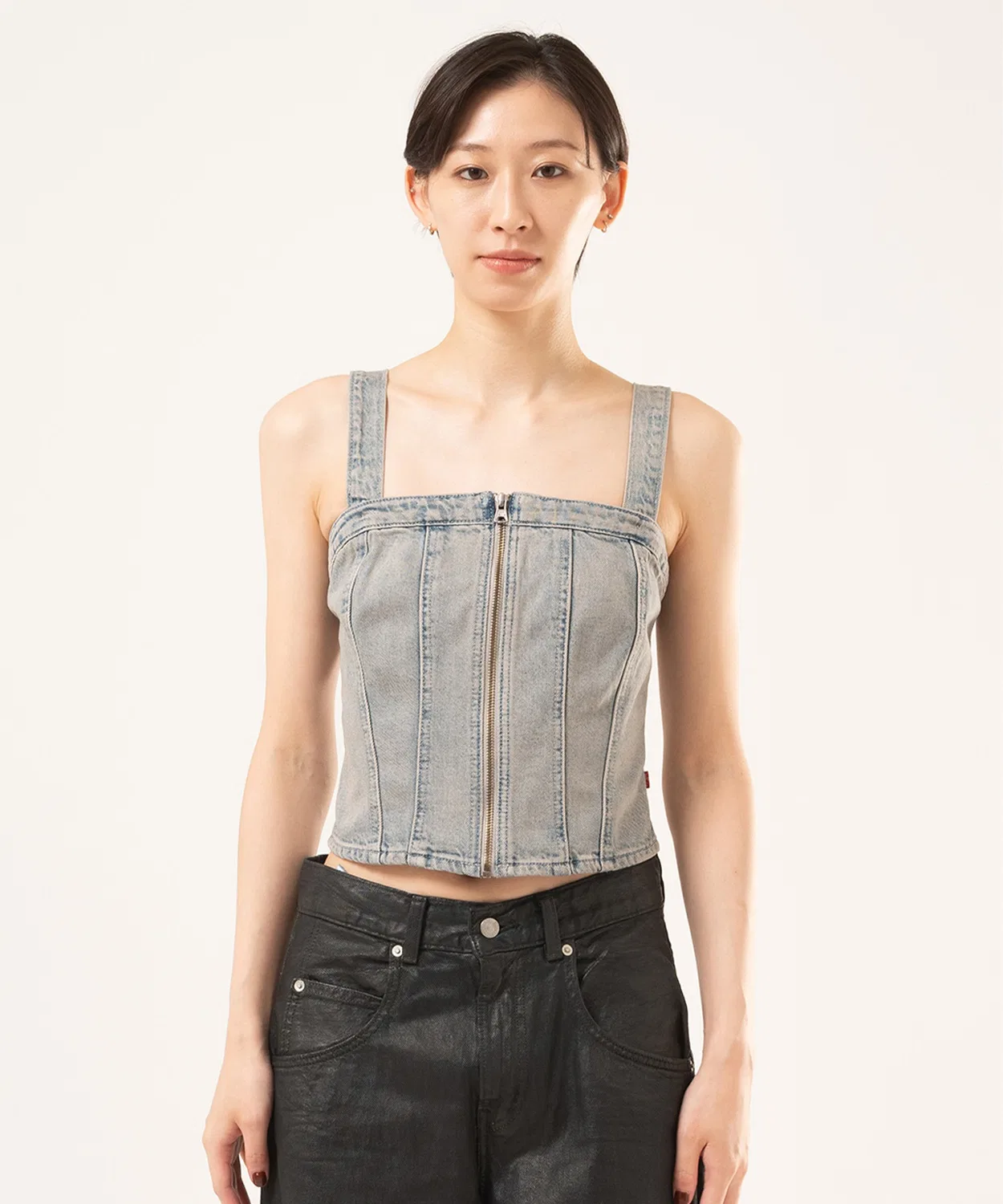 Топ-корсет Levi's из денима серый