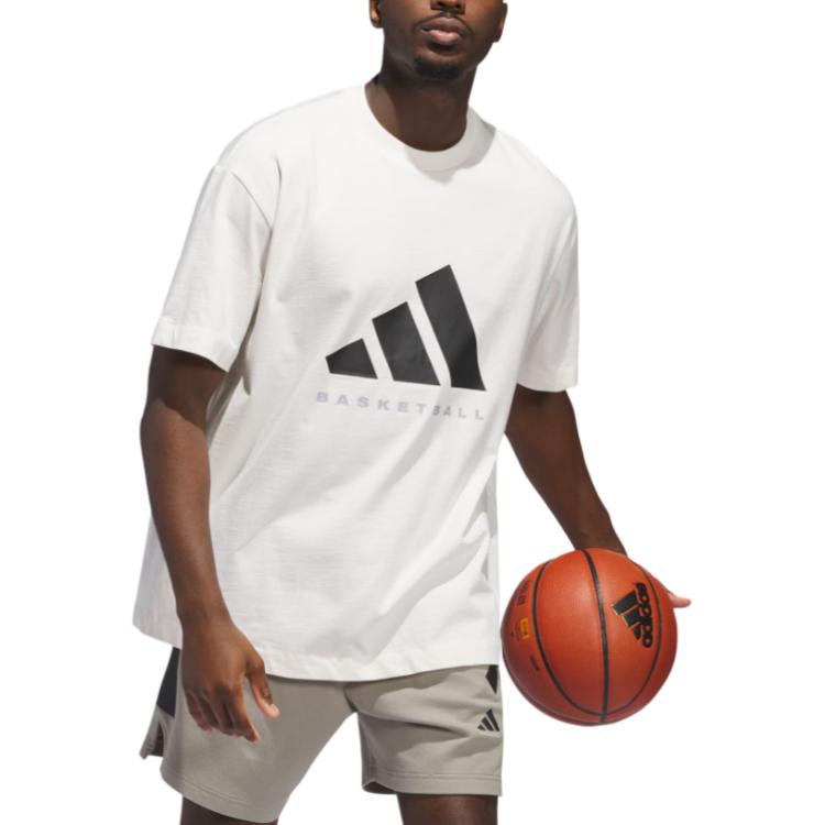 Футболка баскетбольная ss25 unisex Adidas, белый — фото 2
