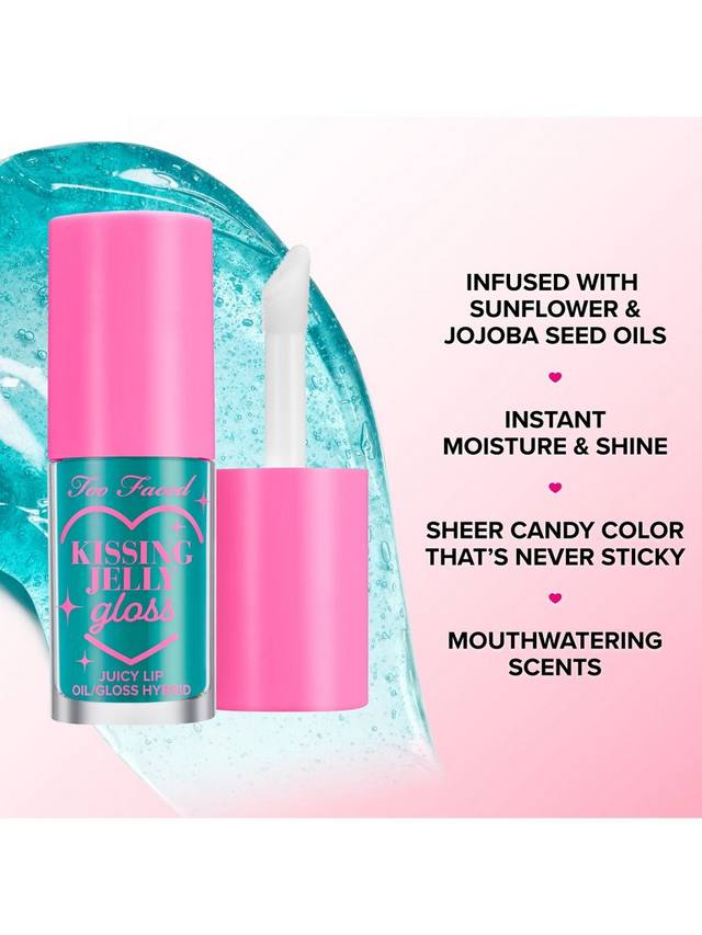 Блеск для губ Kissing Jelly с масляной текстурой Too Faced, Peach Rings — фото 4