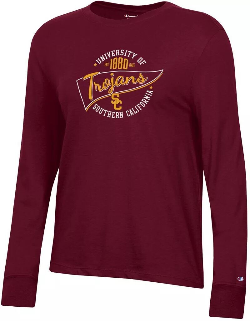

Женская футболка Champion USC Trojans Cardinal Core с длинными рукавами