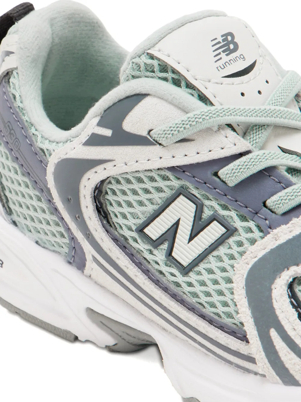 Кроссовки с сетчатыми вставками New Balance Kids, зеленый — фото 4