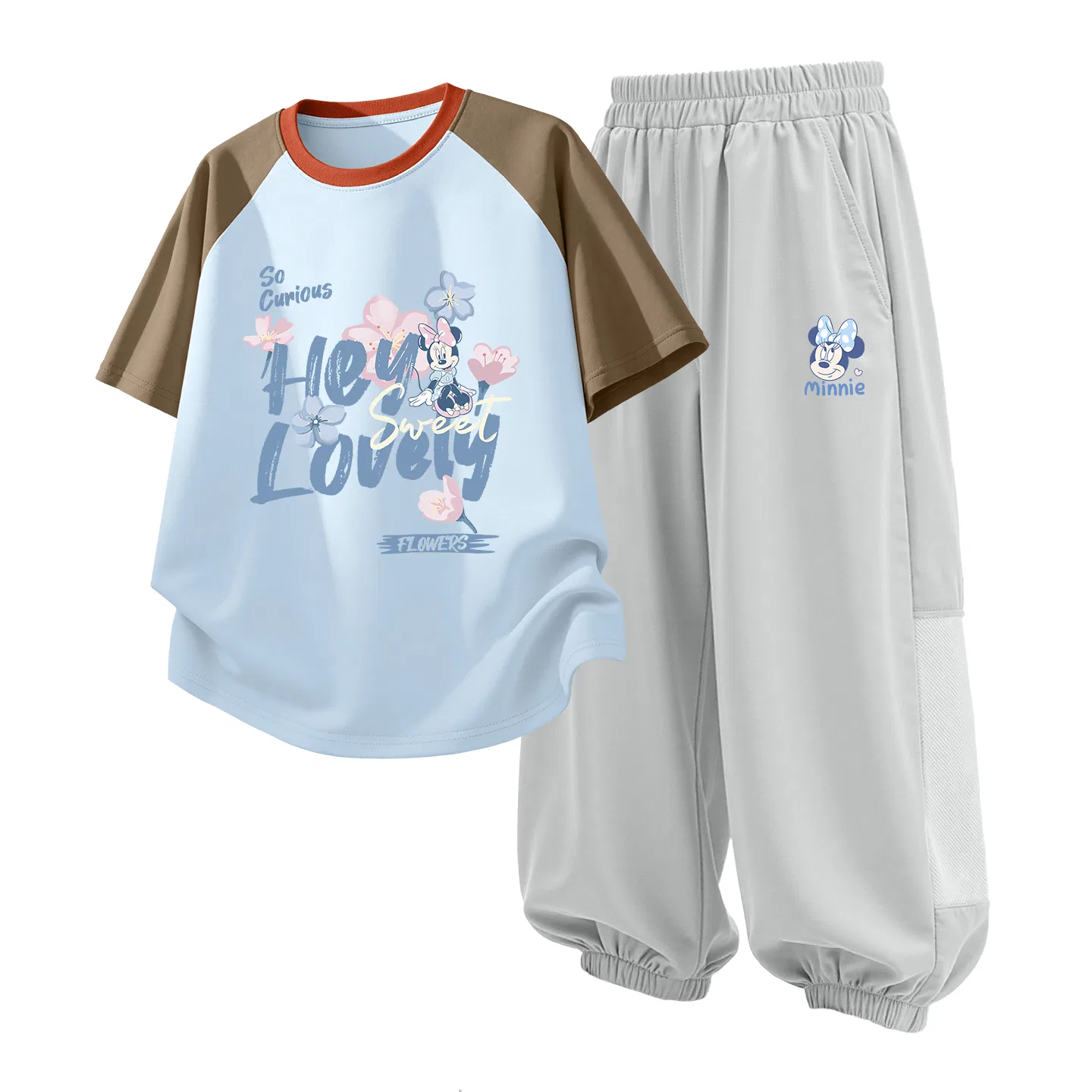 Детский спортивный костюм Casual Sportswear 2 Piece Set Disney, Di Light Tone Flower Coffee Blue+Di L Charming Nini Misty Mountain Gray