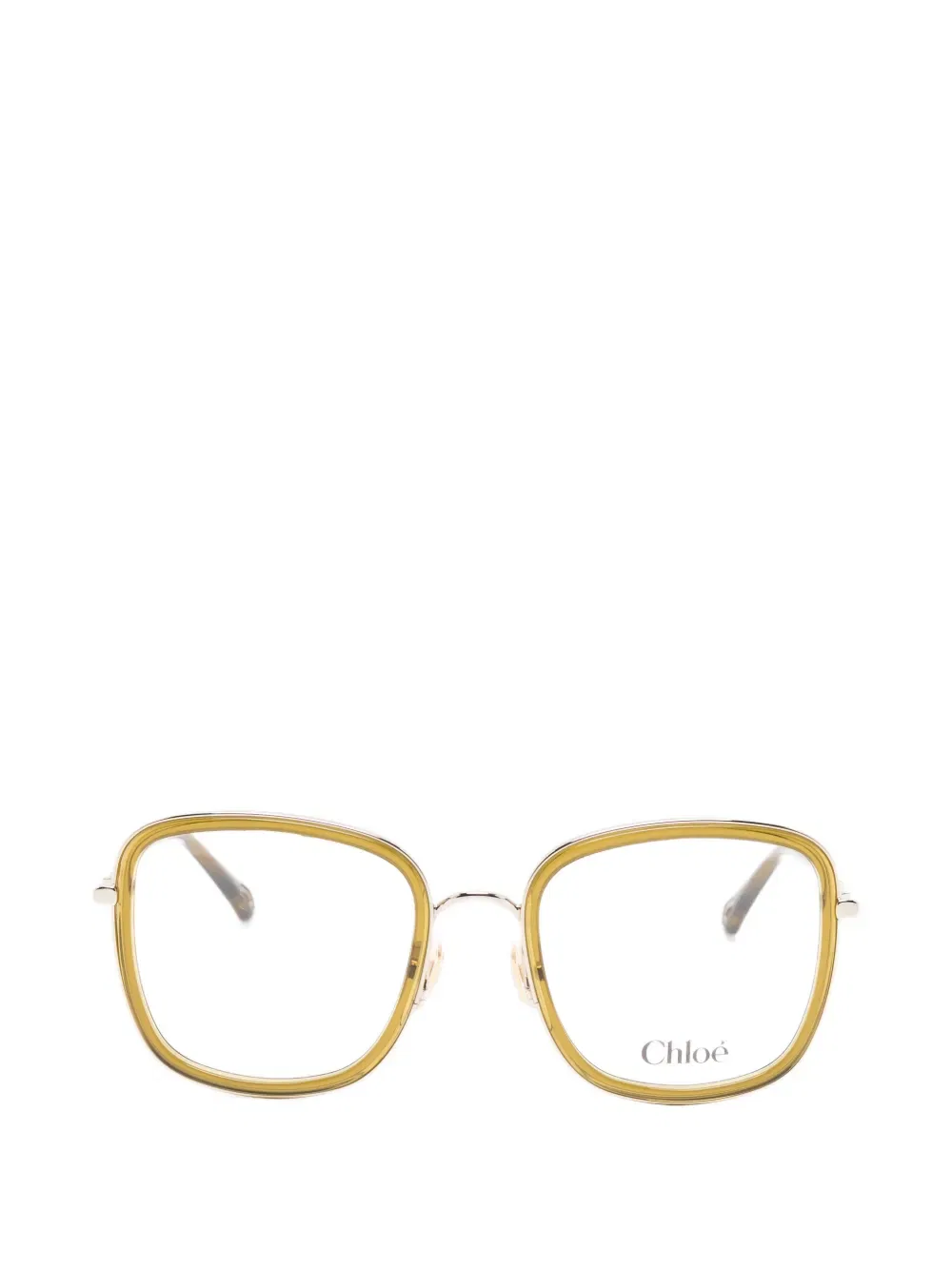 Очки в квадратной оправе Chloe Eyewear, зеленый
