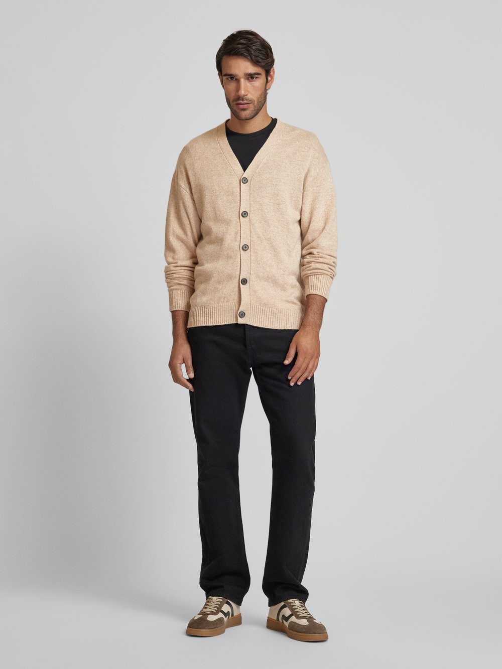 

Кардиган с V-образным вырезом Jack & Jones Premium, кремовый