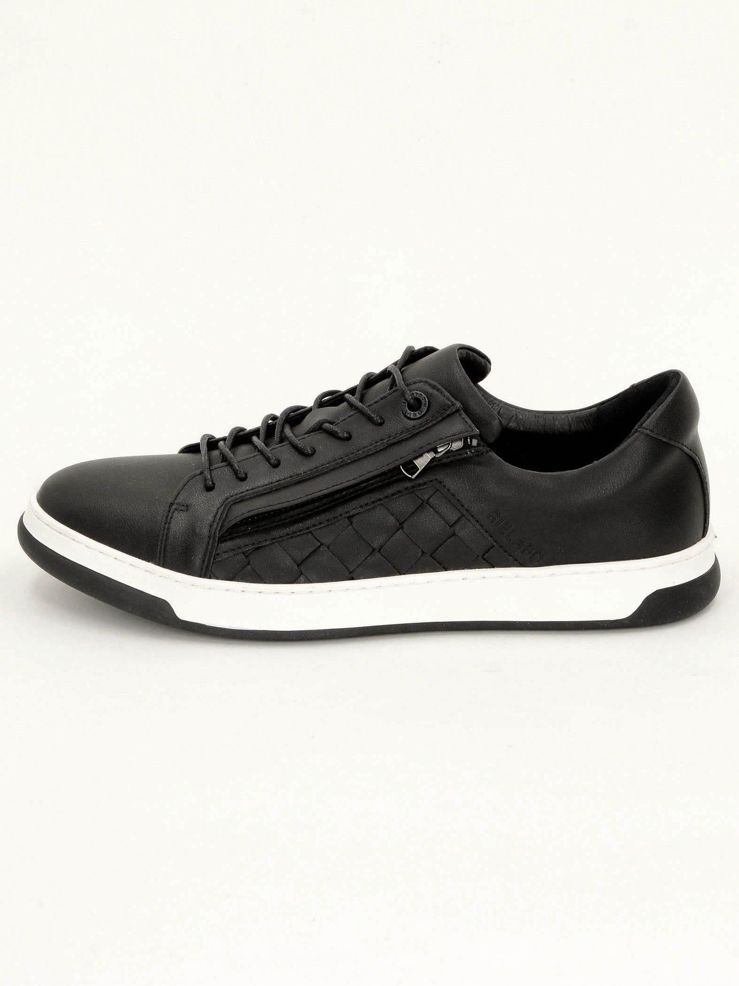 Кроссовки-лодочки [RIELABO] Intrecciato с боковой молнией NICOLE CLUB FOR MEN, 49 Black — фото 4