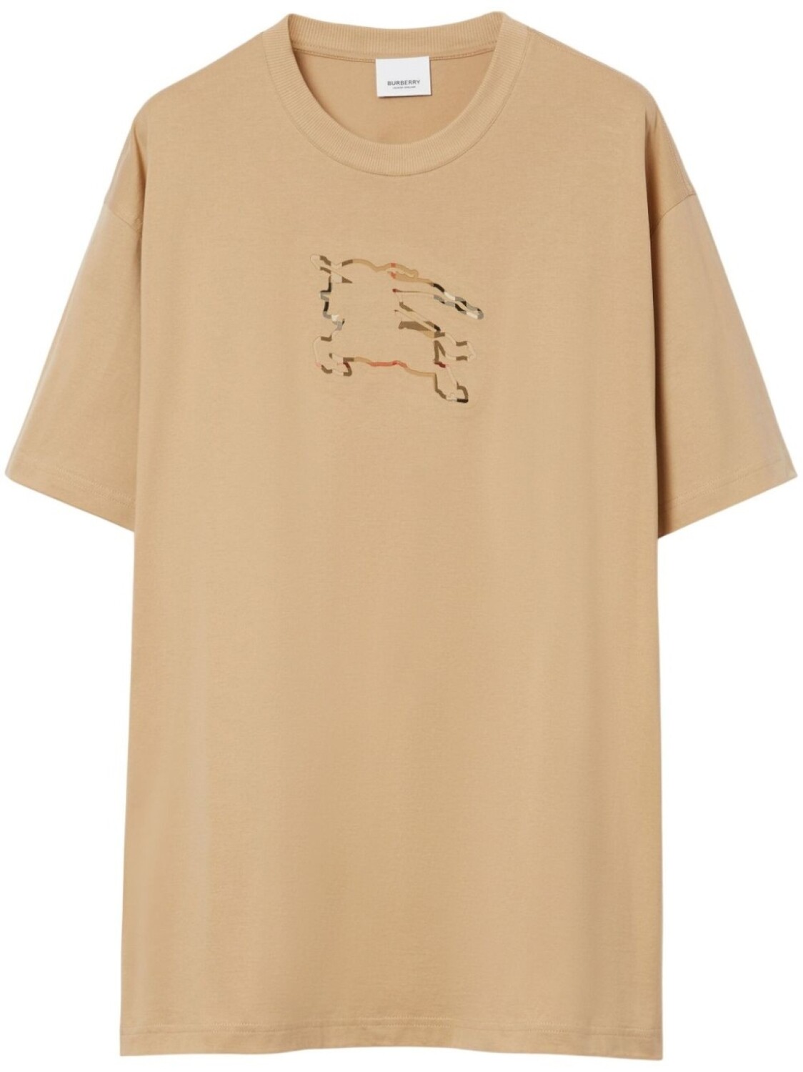 

Burberry футболка с декором Equestrian Knight, нейтральный цвет