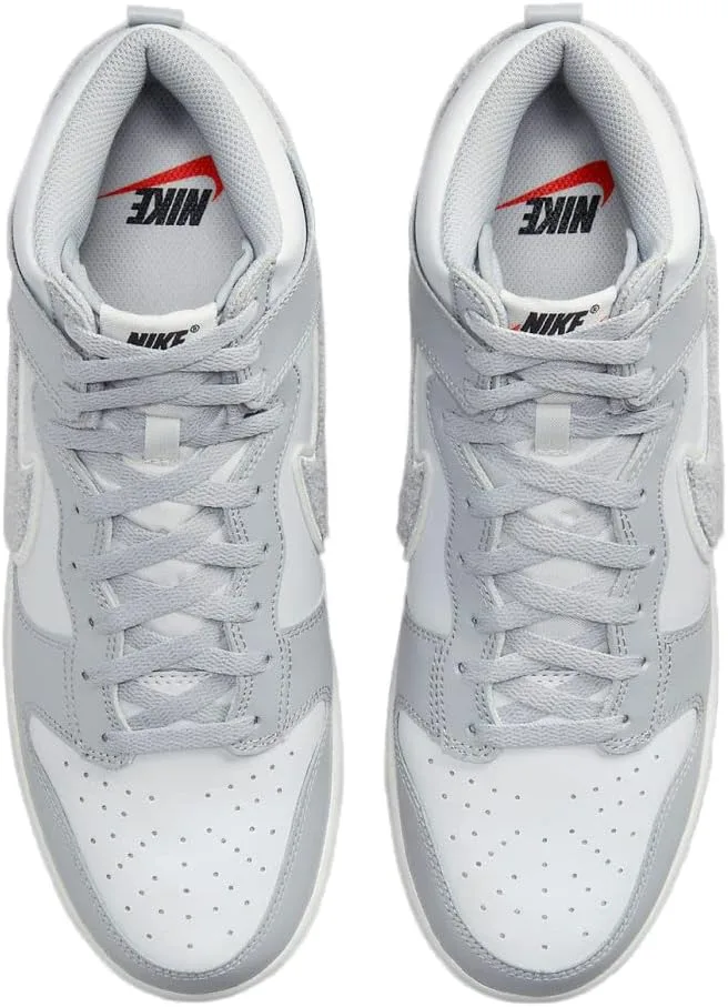 Мужские баскетбольные кроссовки Nike Dunk Hi Retro, светло-серый — фото 4