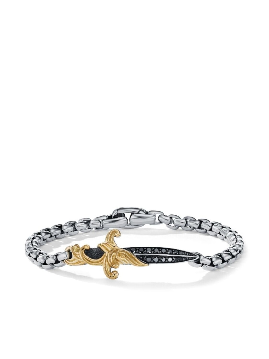 

Браслет Waves Dagger из серебра и желтого золота David Yurman, серебряный