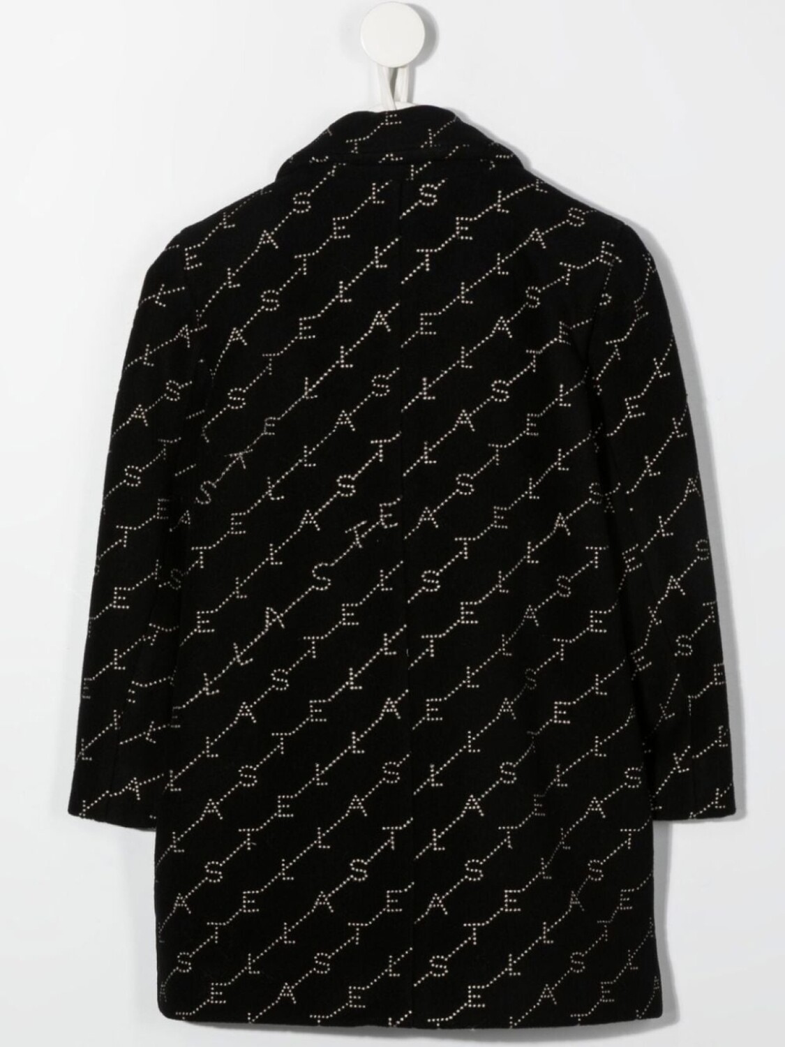 

Однобортное пальто с логотипом Stella McCartney Kids, черный