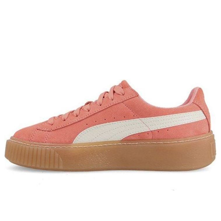 

Кеды PUMA Suede Platform Pink/White, белый