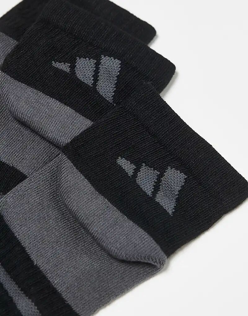 Носки до щиколотки adidas Running Essentials черного и серого цвета, 3 упаковки adidas performance — фото 2