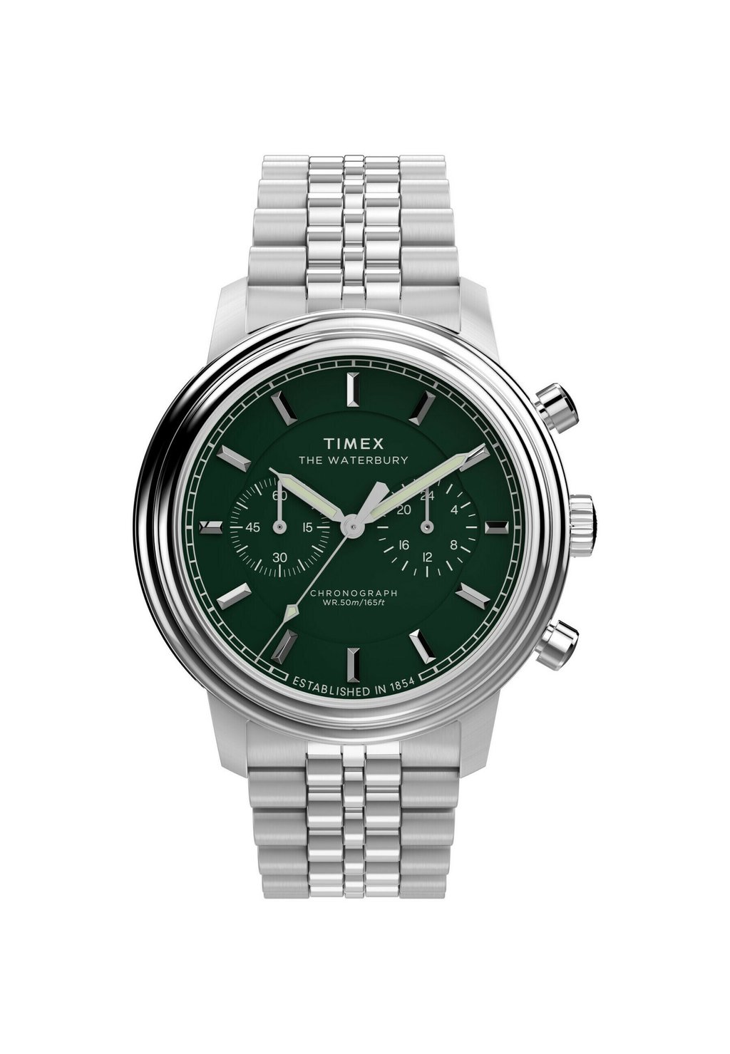 

Часы с хронографом QUARTZ WATERBURY METROPOLITAN Timex, серебряный