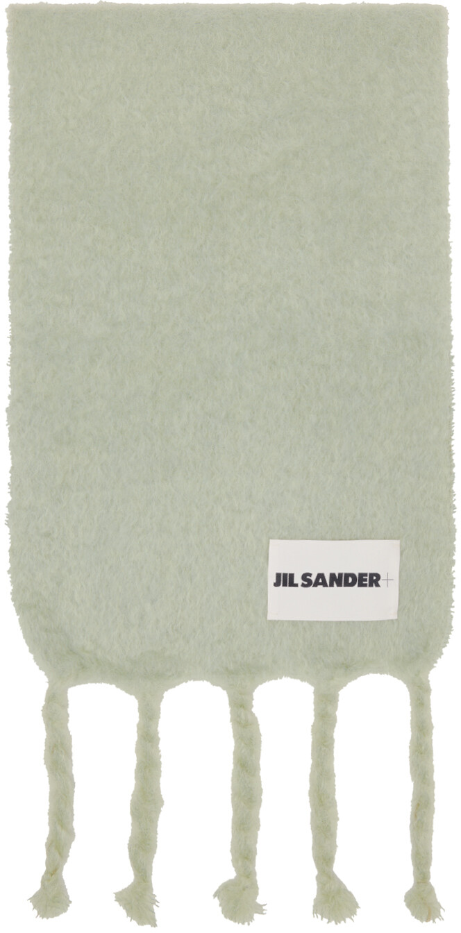 

Зеленый однотонный шарф Jil Sander, Pale green