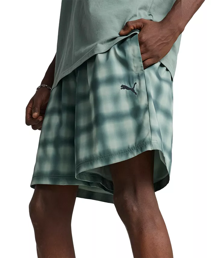 

Мужские шорты Road to Unity с принтом по всей поверхности Puma, зеленый