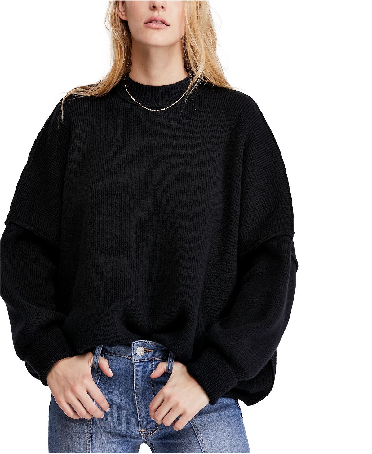 

Свитер-туника Easy Street Free People, черный
