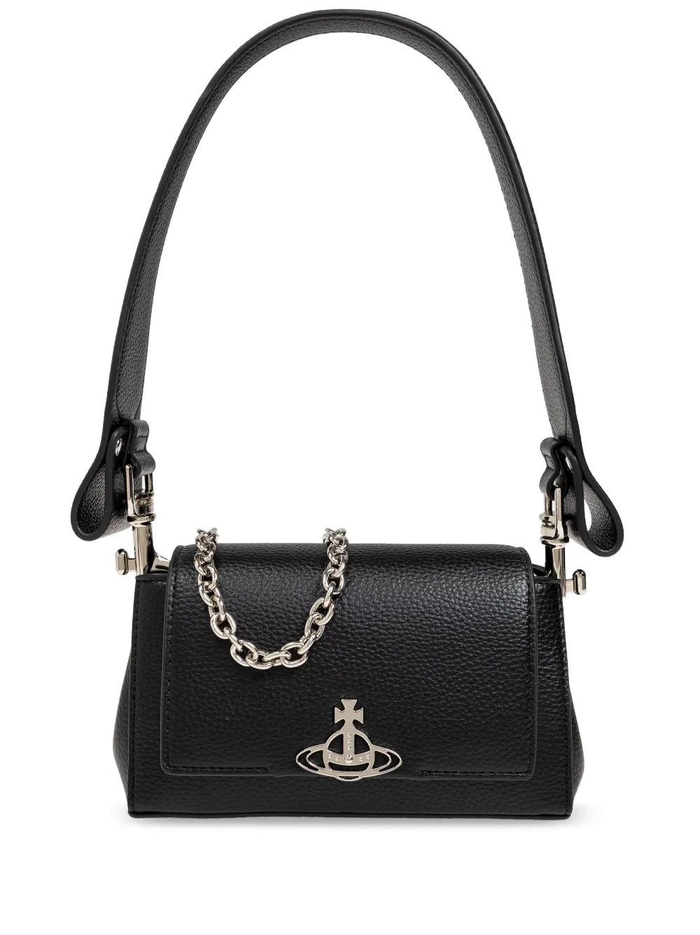 

Сумка на плечо с откидным клапаном и декором Orb Vivienne Westwood, черный