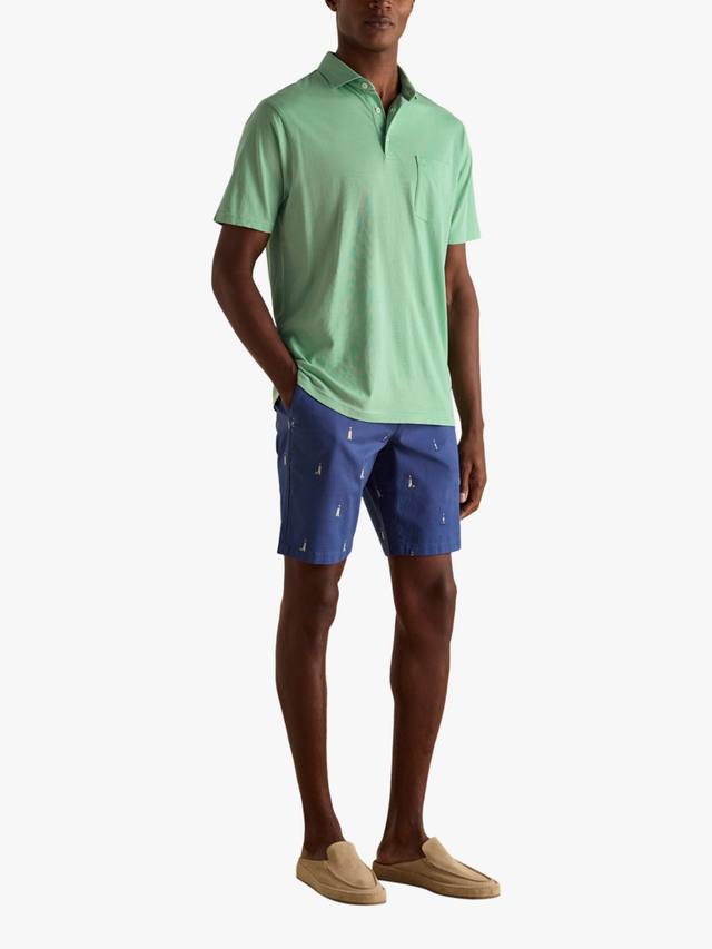 

Хлопковая поло с коротким рукавом Emmett Regular Fit Joules, Green