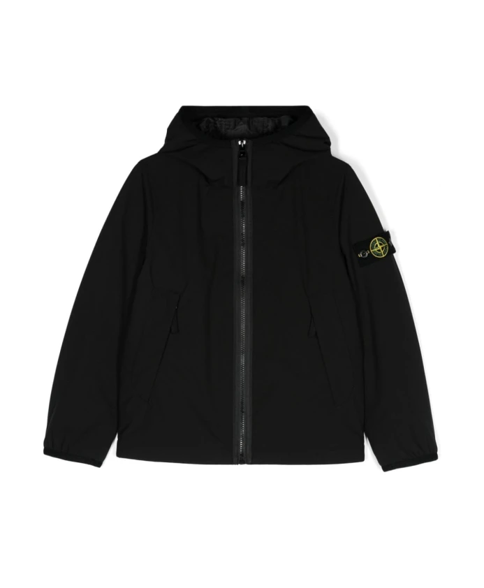 

Детская непромокаемая куртка со значком компаса Stone Island, черный