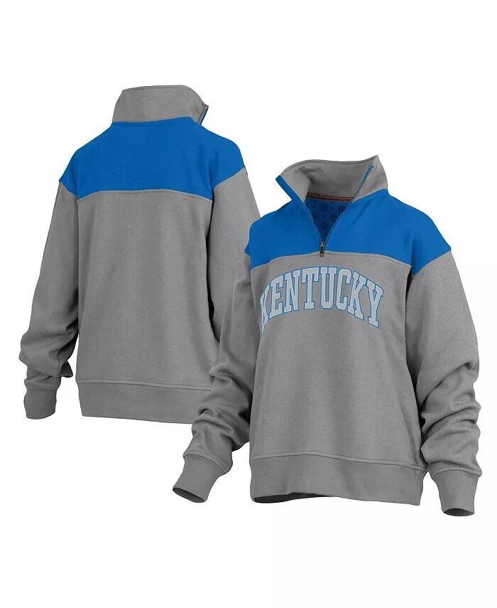 

Женская серая флисовая куртка Kentucky Wildcats Avon с застежкой-молнией на четверть оборота Pressbox