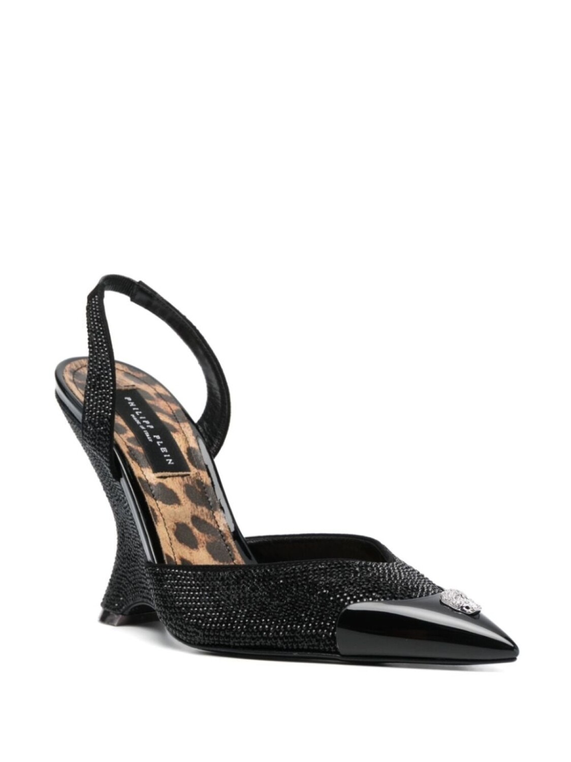 Philipp Plein туфли-лодочки Decollete 105 с кристаллами, черный — фото 2