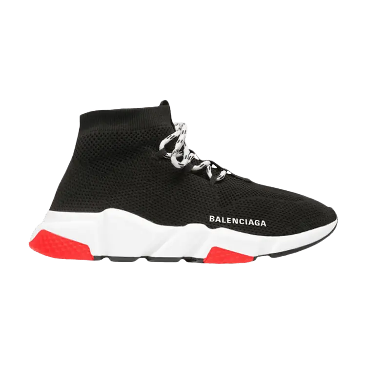 Кроссовки Balenciaga Balenciaga Wmns Speed Lace Up Trainer 'Black Red', черный