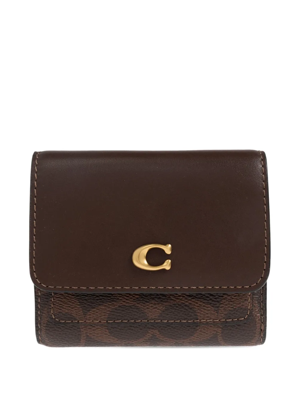 

Кошелек с узором из логотипов Mila Coach, коричневый