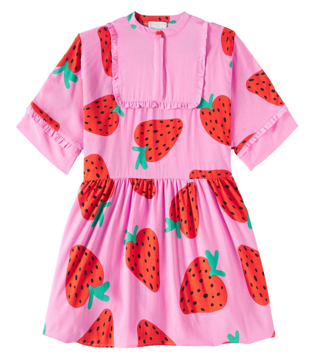 

Печатное платье с рюшами Stella McCartney Kids, Rosa/Multicolor
