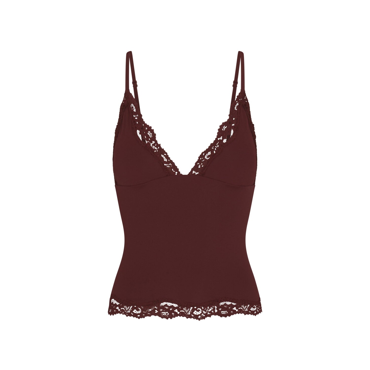 

Треугольнный топ SKIMS, цвет oxblood
