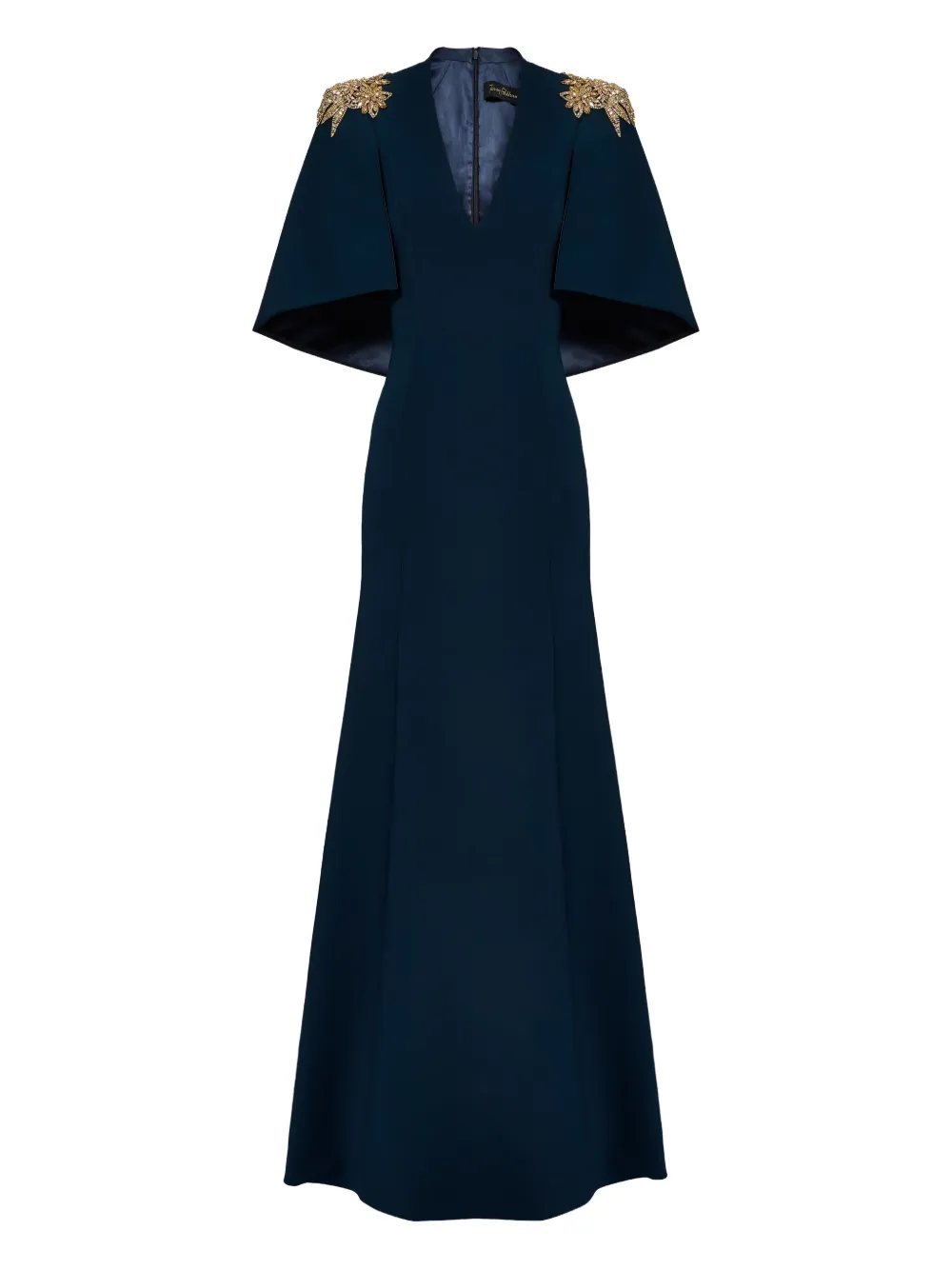 

Декорированное платье макси Jenny Packham, синий