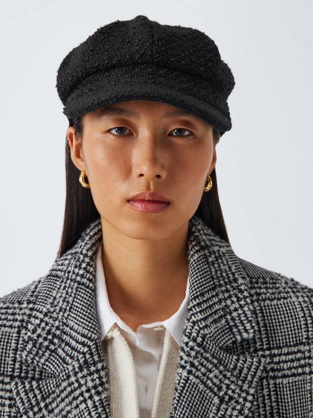 

Шерстяная бейсболка Bakerboy из букле John Lewis, Black