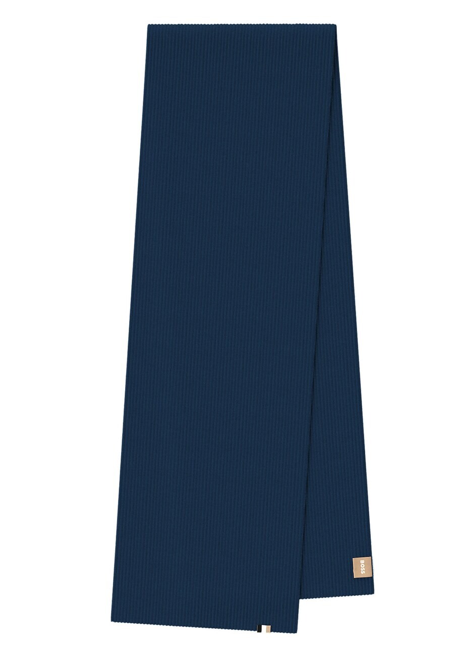 

Шарф BOSS Scarf Laura, морской синий