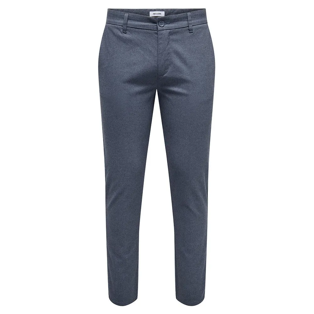 

Брюки чинос Only & Sons Mark Pete Slim Dobby 0058, синий