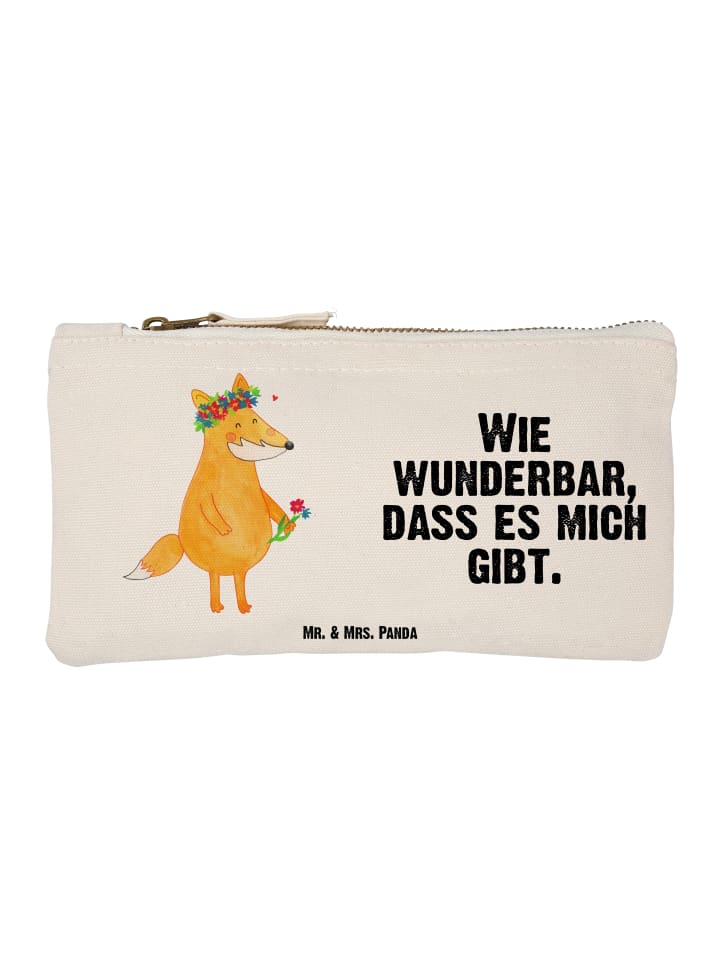 

Mr. & Mrs. Panda Пенал с изображением лисы и цветов, надпись белого цвета