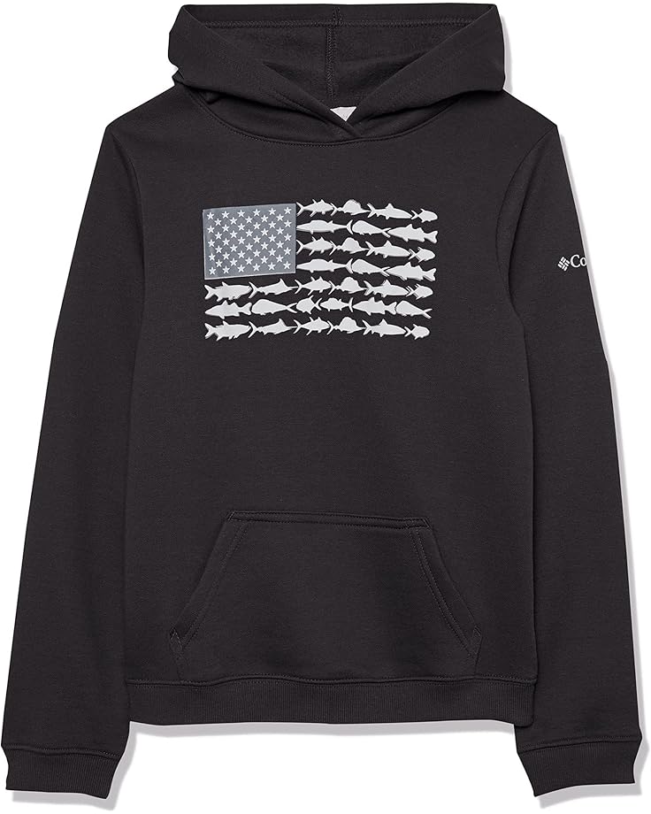 

Худи Columbia Kids PFG Fish Flag Hoodie, цвет Black/Cool Grey