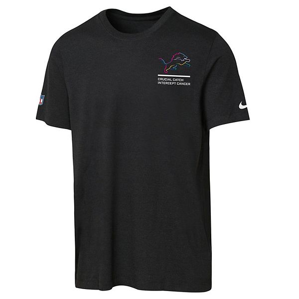 Футболка Youth Detroit Lions 2025 NFL Crucial Catch Tri-Blend Dri-FIT черная Nike — фото 3