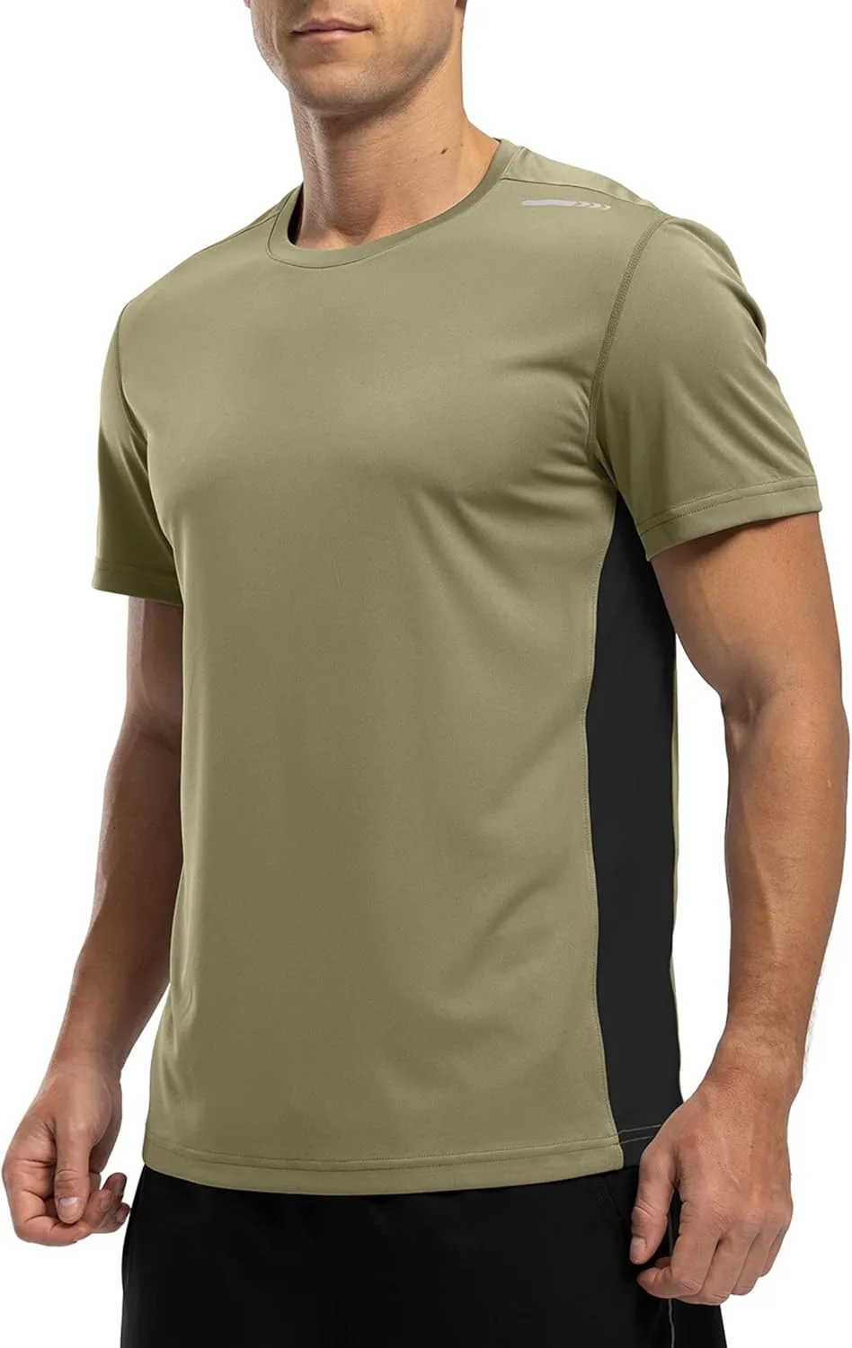 

Футболка мужская BASUDAM с коротким рукавом, быстросохнущая, UPF 50+