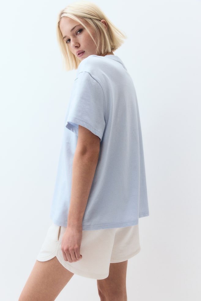 

Футболка оверсайз H&M, голубой