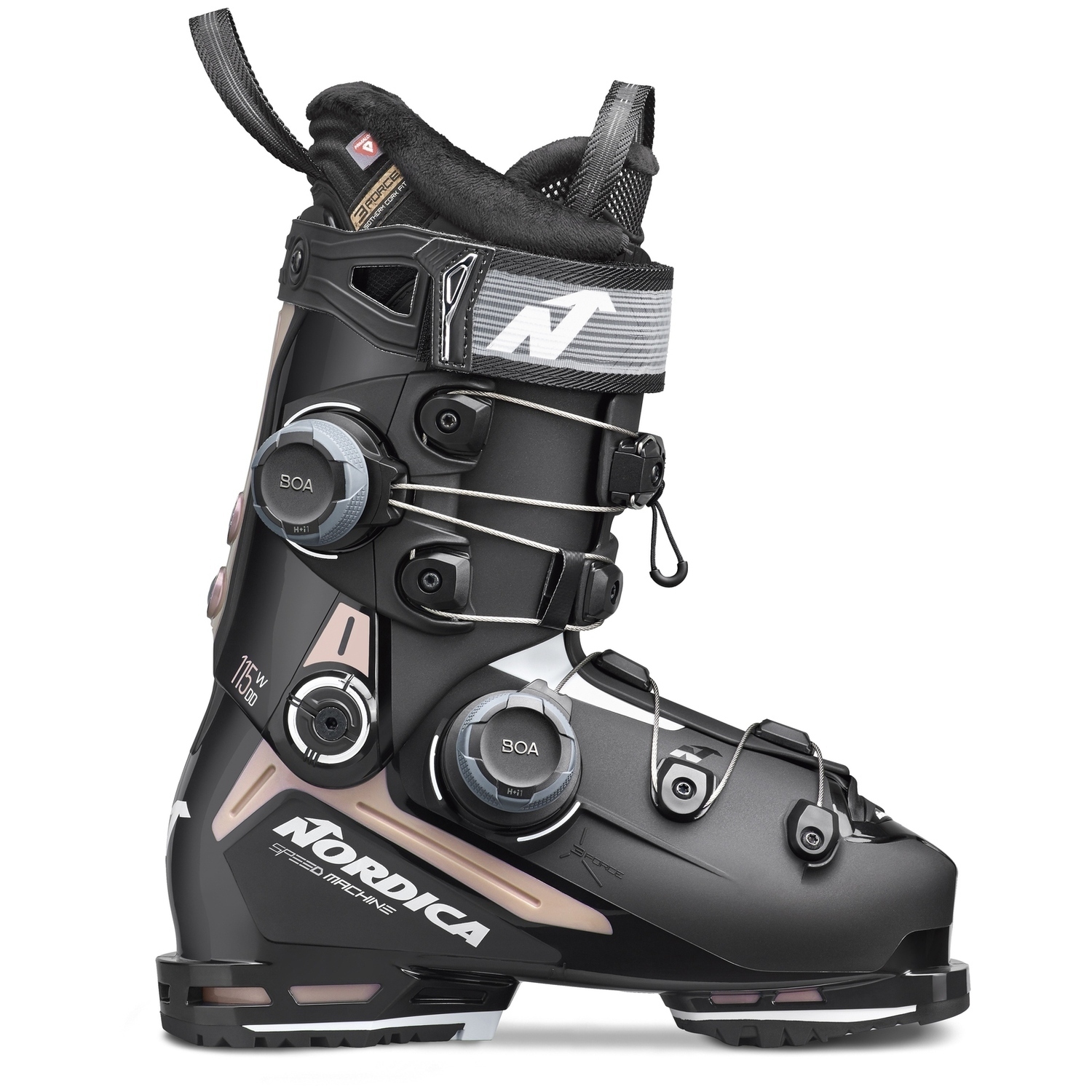 

Женские горнолыжные ботинки Nordica Speedmachine 3 115 W BOA DD, черный/розовый/белый