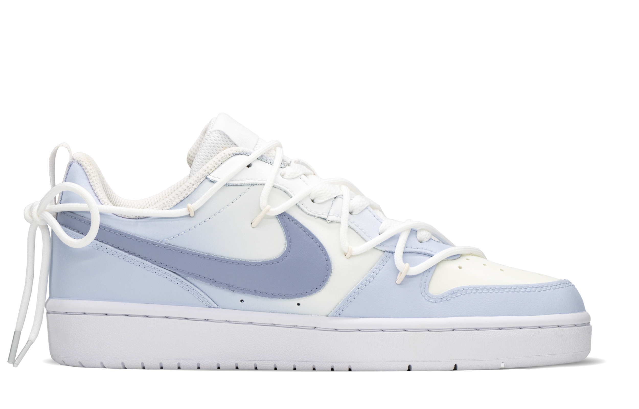 

Кроссовки Nike Court Borough Series Skateboard Shoes Women's Low-Top White Blue/Purple